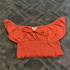 Billabong orange crop top